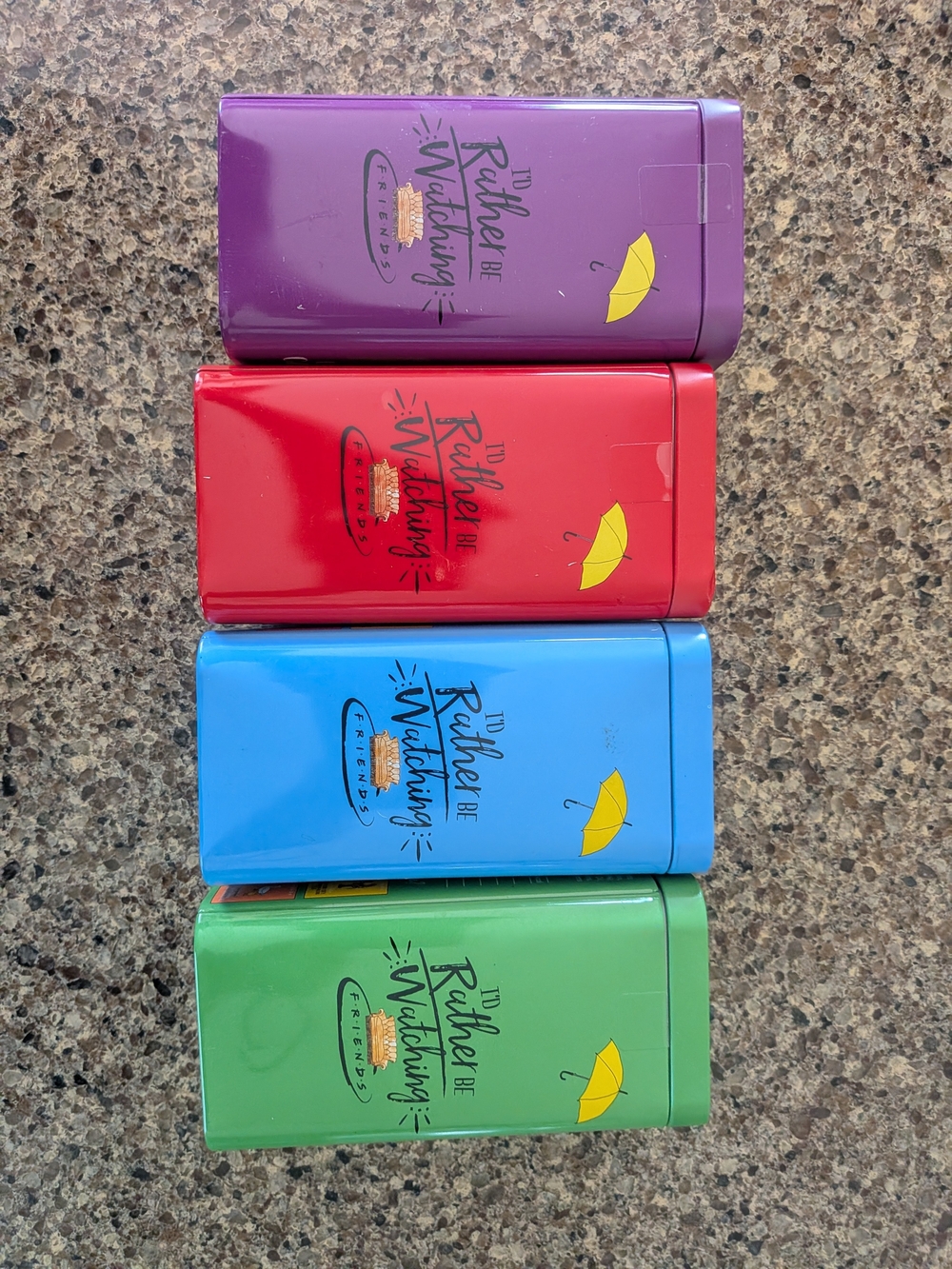 Set of 4 Friends 'Rather Be Watching' Tins